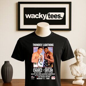 Julio Cesar Chavez vs Taylor 1990 Retro Poster Boxing Graphic Tee Shirt
